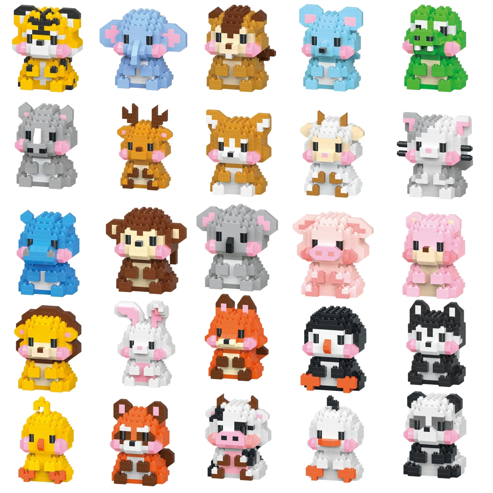 Cute Animal Building Blocks Set Toys Boys And Girls Micro Particle Building Blocks Birthday Gifts