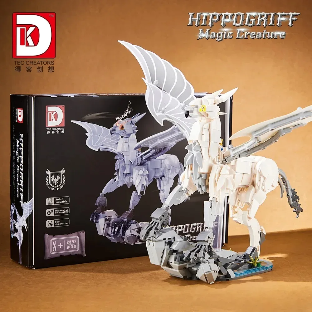 Blocs de construction de créature magique Hippogriff, 698 pièces, figurines de film, personnages, jouets assemblés, décor de Collection de cadeaux de noël