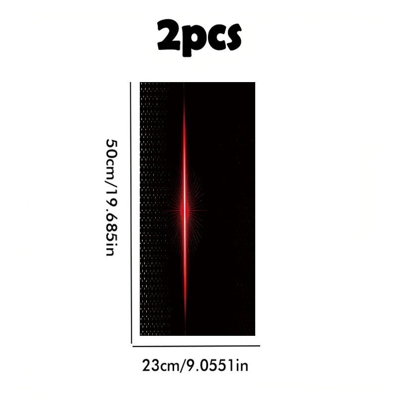2 pieces of automotive B-pillar stickers Laser Smooth material protection film with anti-scratch properties