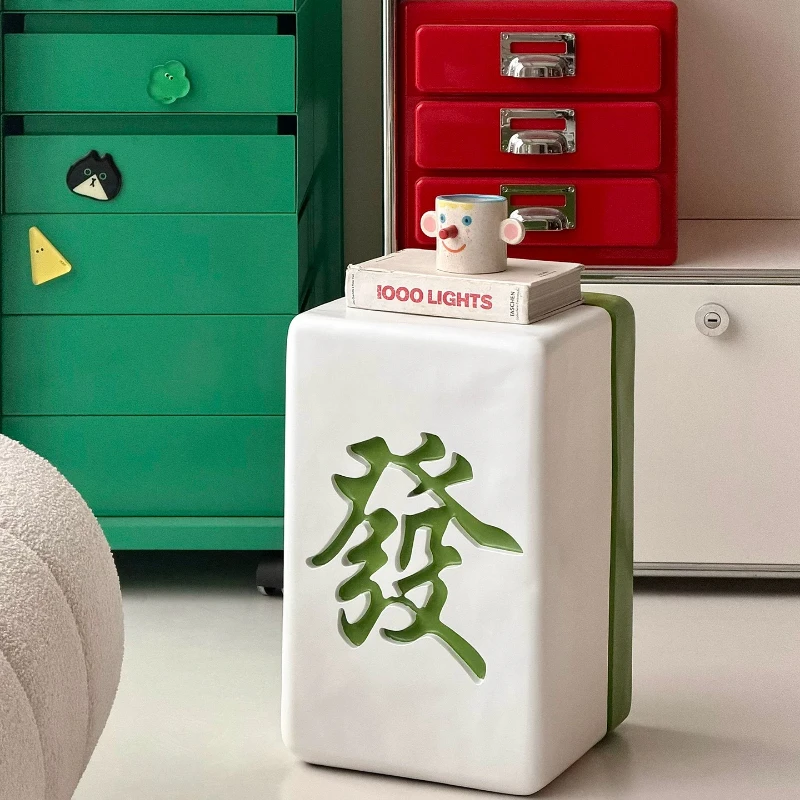 Small card home mahjong stool creative housewarming gift home decoration living room simple edge few cute cartoon