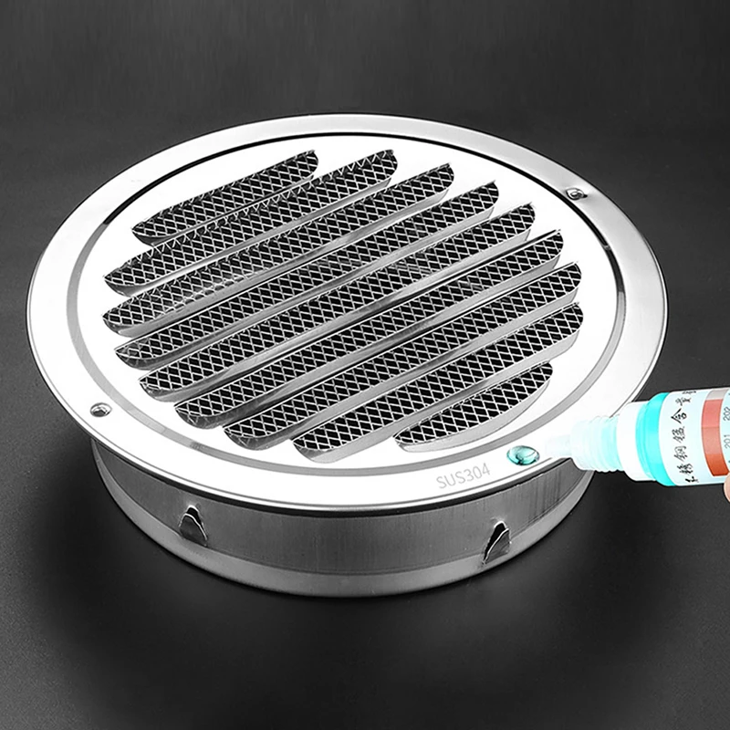 75-200MM 201 Stainless Steel Wall Air Vent Grille Exterior Round Ducting Ventilation Grilles Duct Hood Durable Vent Cap