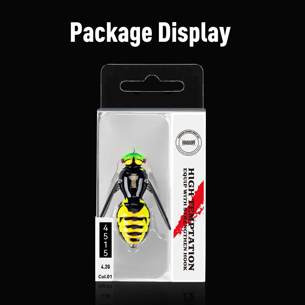 Kingdom Floating Wasp Bait 4.2g 6.6g 40mm 48mm Artificial Insect Bionic Fishing Lure Hard Baits Bass Carp Pike Fishing Wobbler image 6