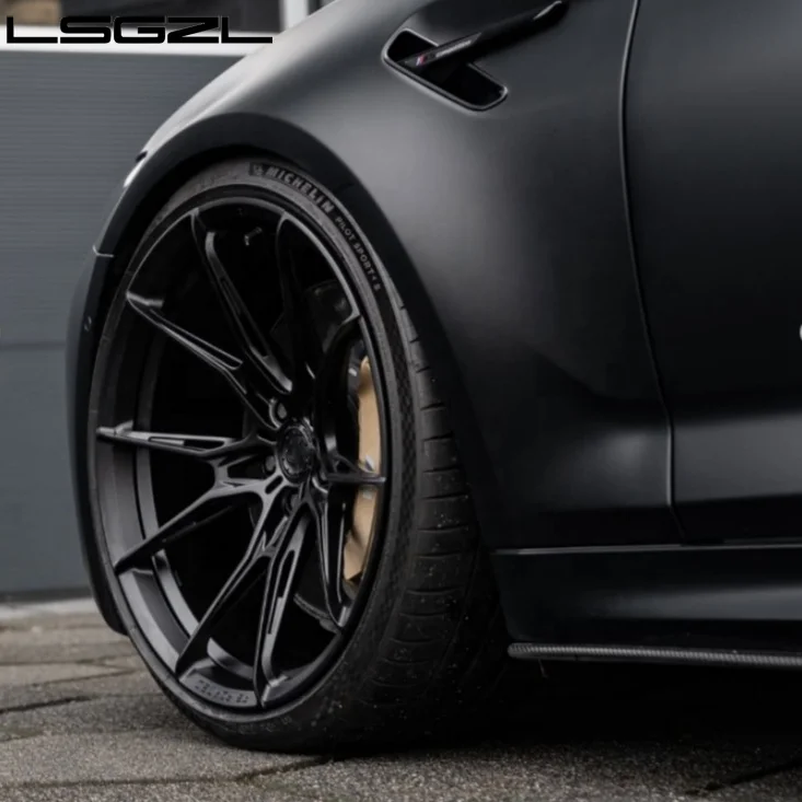 

LSGZL Глубоковолное кованое колесо из алюминиевого сплава, черный обод, колеса для пассажирских автомобилей для Corvette C7 C8