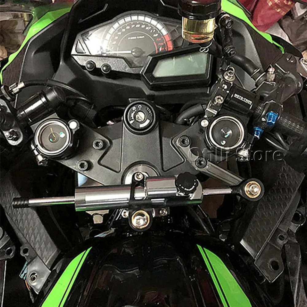 

Motorcycle For Kawasaki Ninja 300 Ninja300 EX300 Steering Damper Stabilizer Mounting Bracket Adapter Set 2015 2016 2017