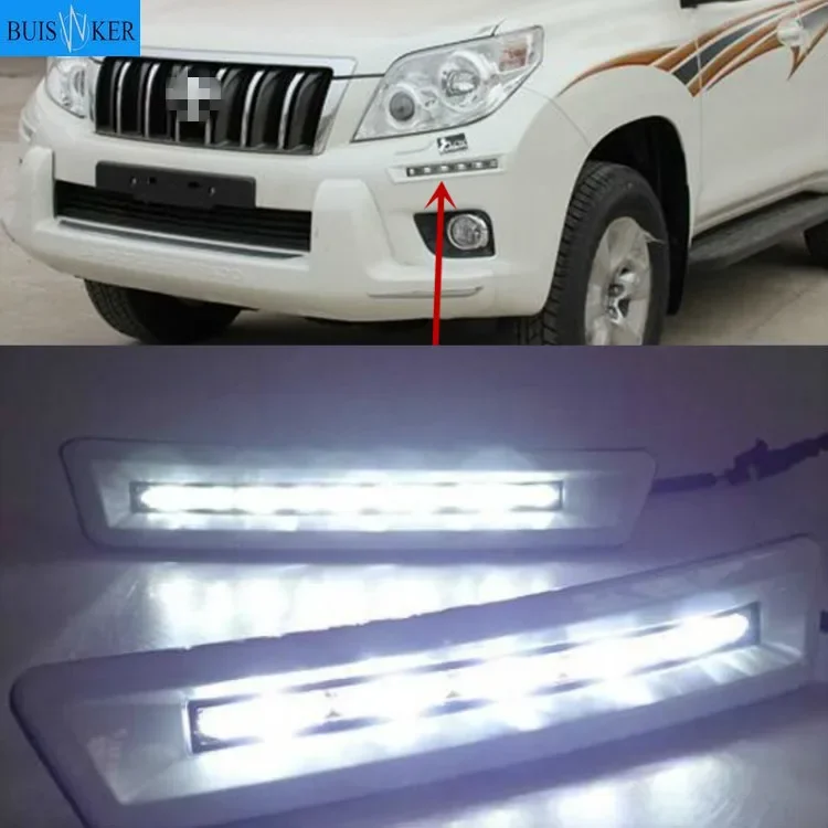 

MZORANGE 12v DRL Daytime Running Light Day Light For Toyota Prado FJ150 LC150 2010 2011 2012 2013 For Land Cruiser 2700/4000