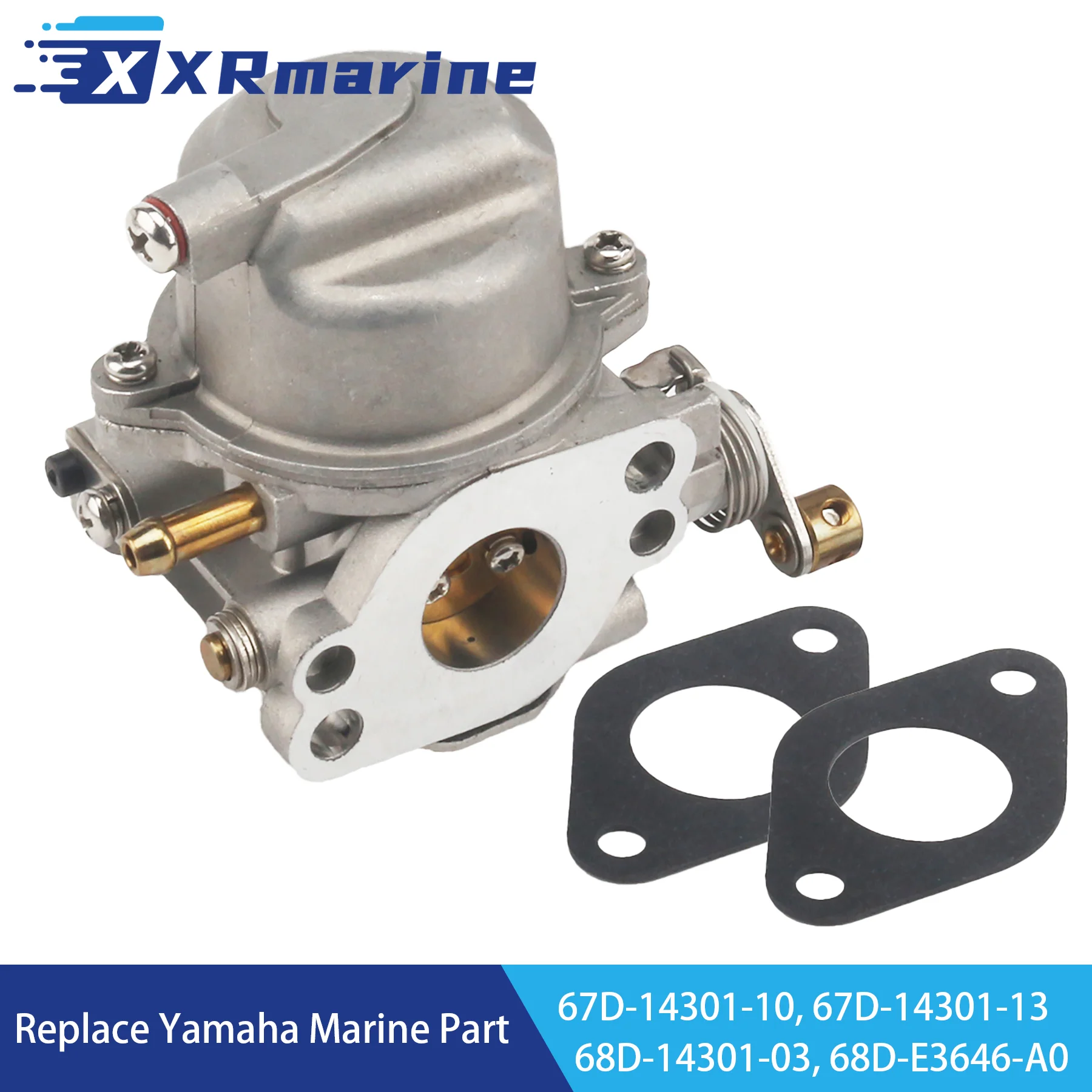 

67D-14301 Карбюратор в сборе с прокладкой 68D-E3646-A0 для 4-тактного подвесного двигателя Yamaha F4 F5 5 л.с. 67D-14301-13 68D-14301-03