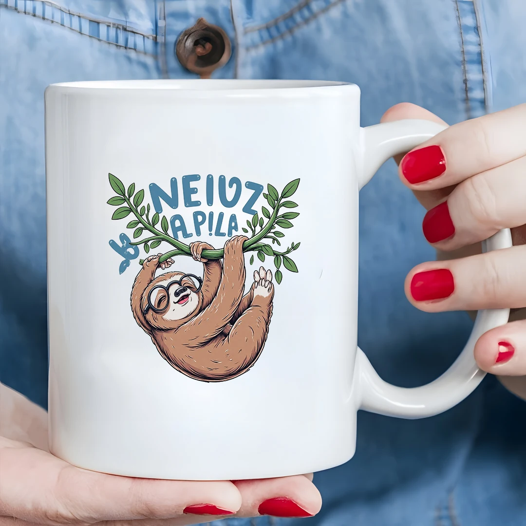 

11oz Sloth cartoon mug + cute animal cup Kids Christmas gift Christmas family office cup