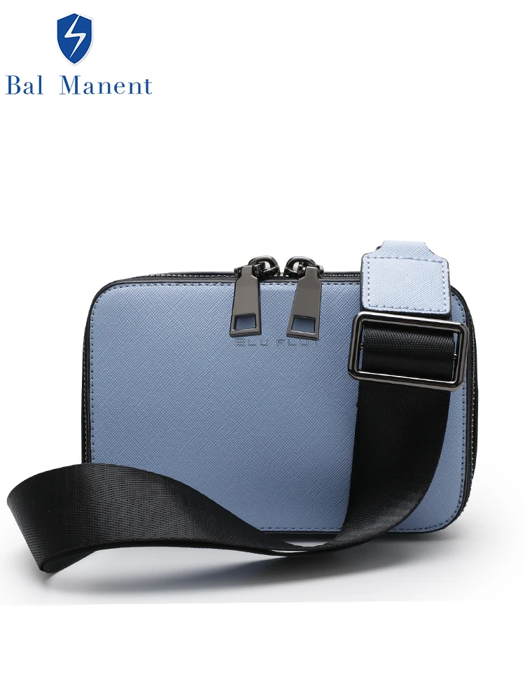 Blu Flut Crossbody Purse Mens Phone Chest Bag Single Shoulder Bag PU Leather Mini Crossbody Messenger Bags For Men