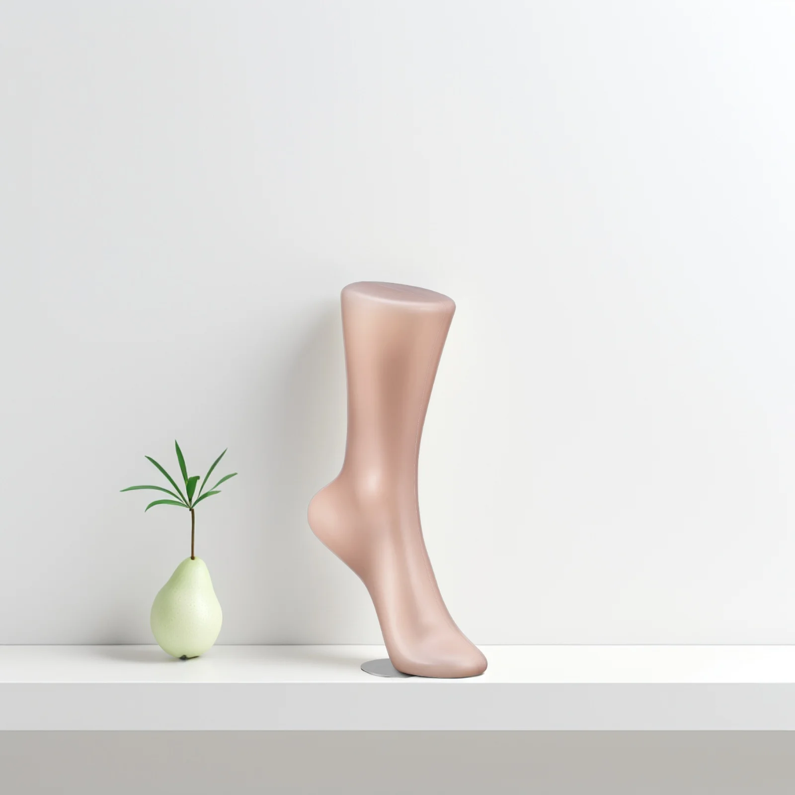 

1pcs Female Foot Mold Magnetic Bottom Smooth Finish Sock Display Stand Foot Mannequin For Anklets Shoes Support Plastic Socks