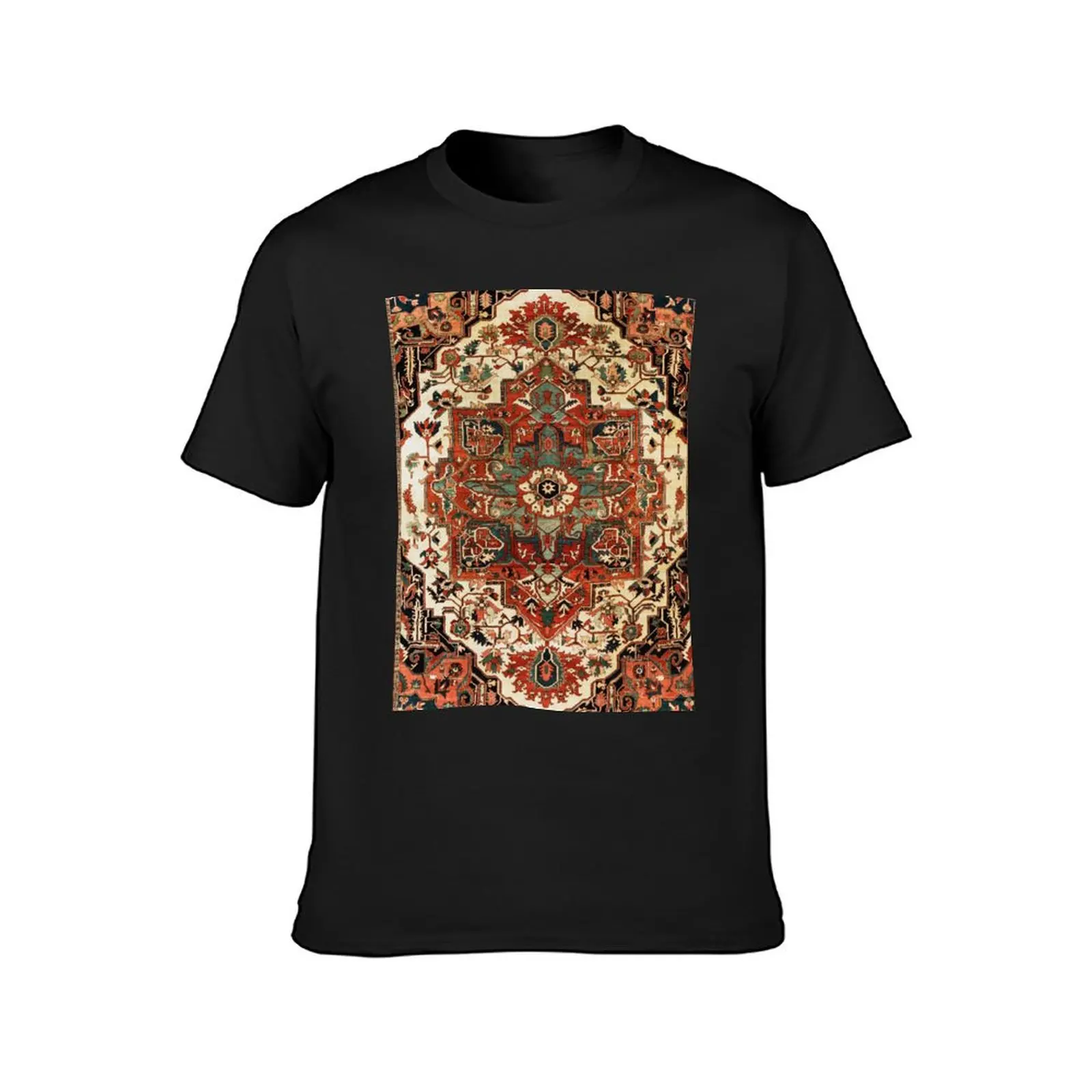 Antique Persian Heriz Rug Print T-Shirt quick-drying cute clothes customs hippie clothes funny t shirts for men