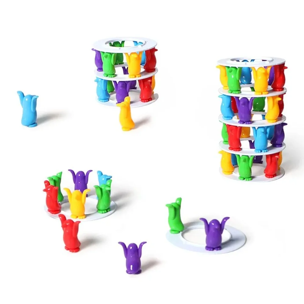 

Parent-child interaction Penguin Crash Tower Funny Multiplayer Building Balance Game Board Game Leaning Tower Toy Family