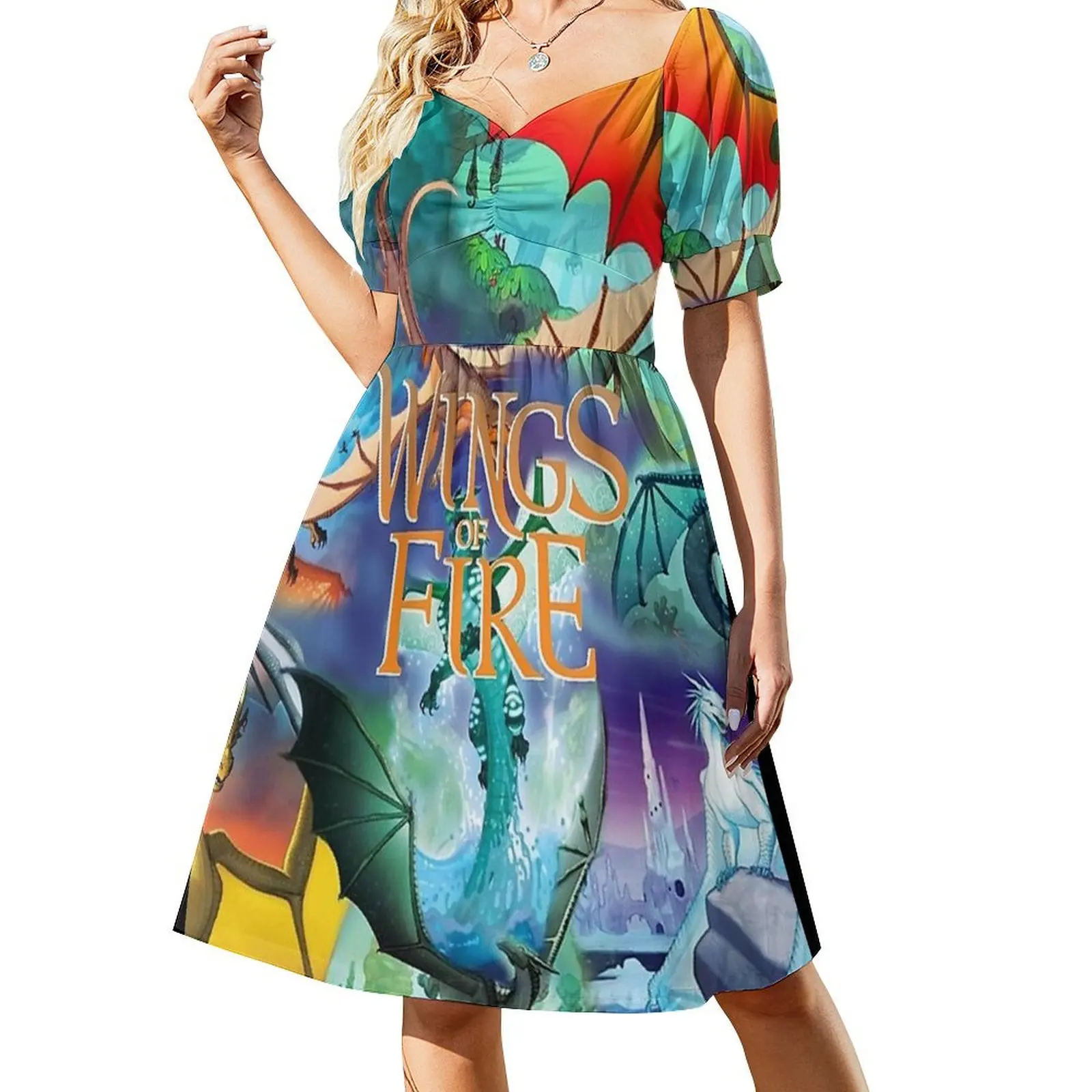 

Wings of fire all dragon Series Short-Sleeved Dress cocktail dresses birthday dress