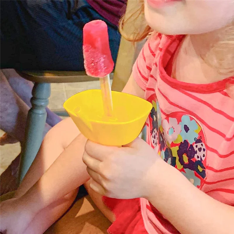 

P4-6PCS Защитный держатель для льда без падения Детские ручные держатели для мороженого Пластиковые