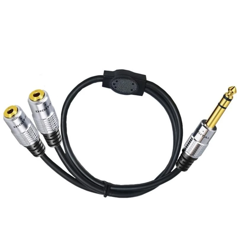 

K0EA 6.35 TRS to two 3.5 Female Cable TRS 1/4" to 3.5mm 1/8 Auditory Cable