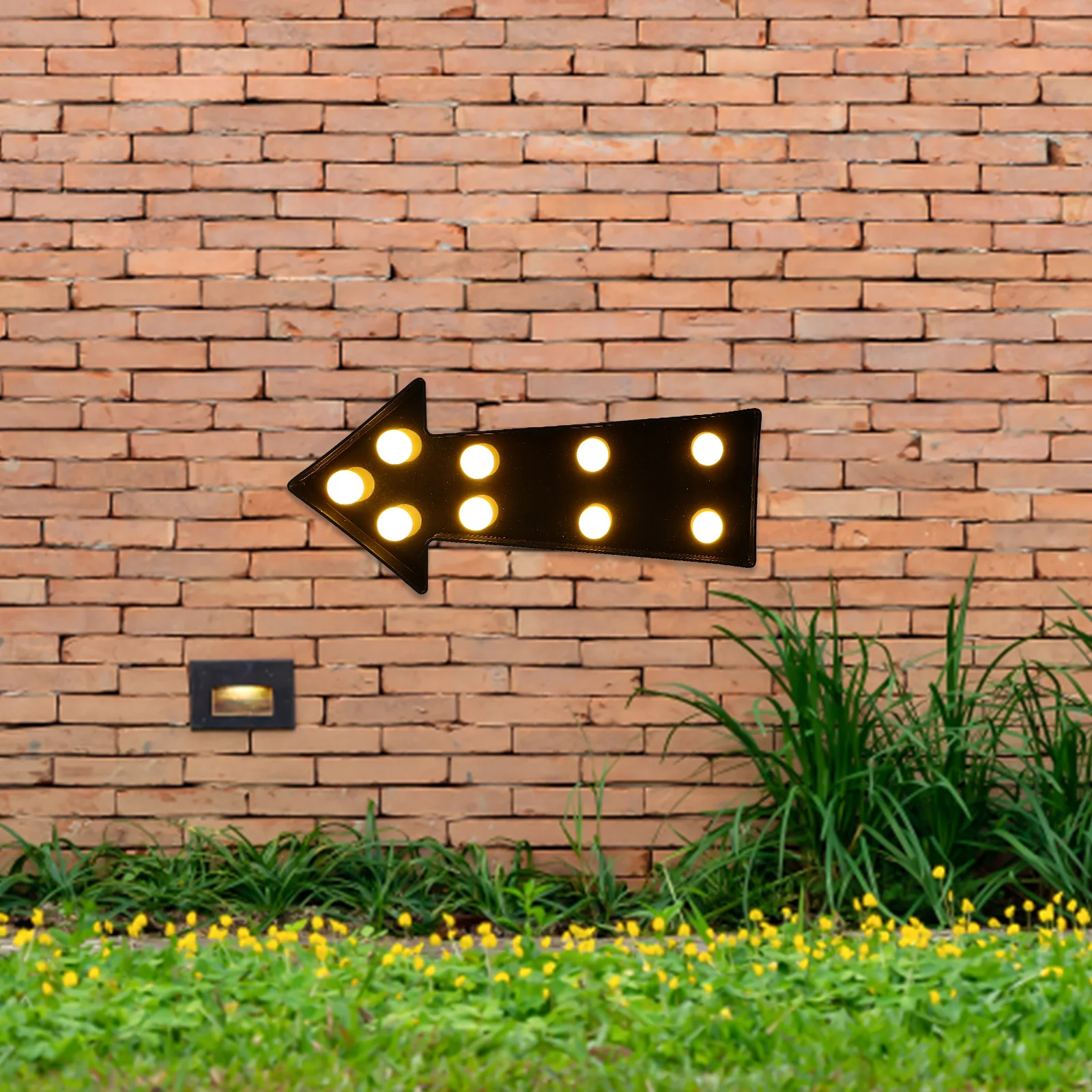 

3D LED Arrow Night Light Operated Wall Decor Warm Glow Sign Lamp Optional Placement Cordless for Christmas