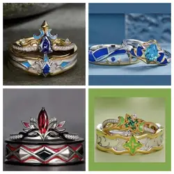 Genshin Impact Furina Neuvillette Nahida Adjustable Finger Decoration Couple Ring Children's Accessories Valentine's Day Gift