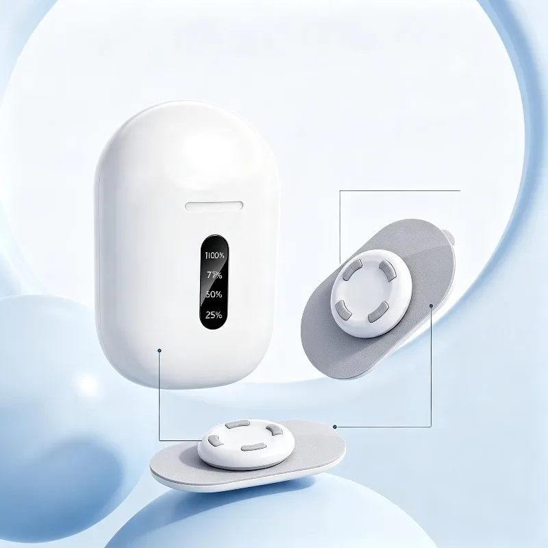 Smart Remote Pocket Massager Sticker Dual Host Charging Case Muscle Relief Neck Back Shoulder Portable Therapy Massage Device