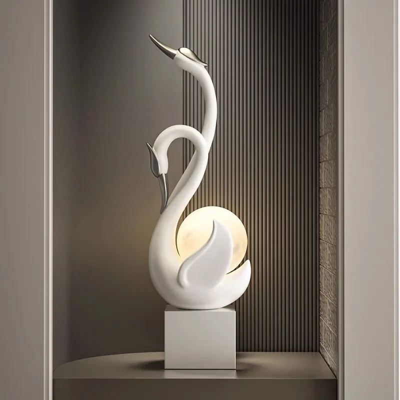 

Light Luxury Niche Swan Ornament Modern Home Living Room TV Cabinet Decoration Accessories Animal Figurines Housewarming Gift