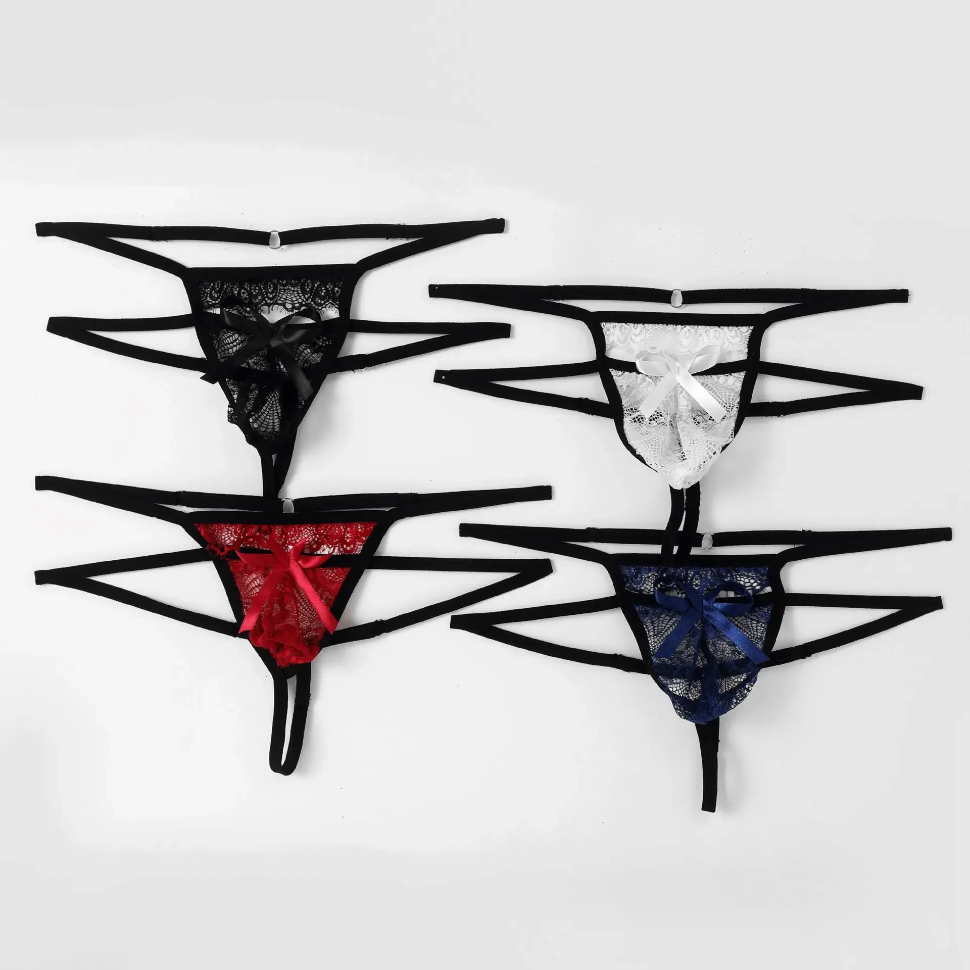 ملابس داخلية للرجال شفافة من الدانتيل على شكل حرف gstring ، ملابس داخلية قصيرة على شكل حرف T ، سراويل داخلية مفتوحة للمؤخرة ، سراويل داخلية مجوفة ، ملابس داخلية مثيرة