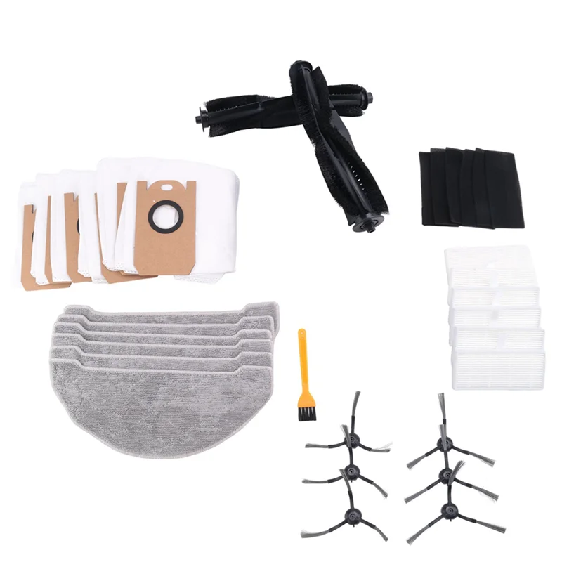 A006-الفرشاة الرئيسية أكياس الغبار ممسحة القماش الجانب فرشاة فلتر Hepa أجزاء لشاومي VIOMI S9 جهاز آلي لتنظيف الأتربة الملحقات