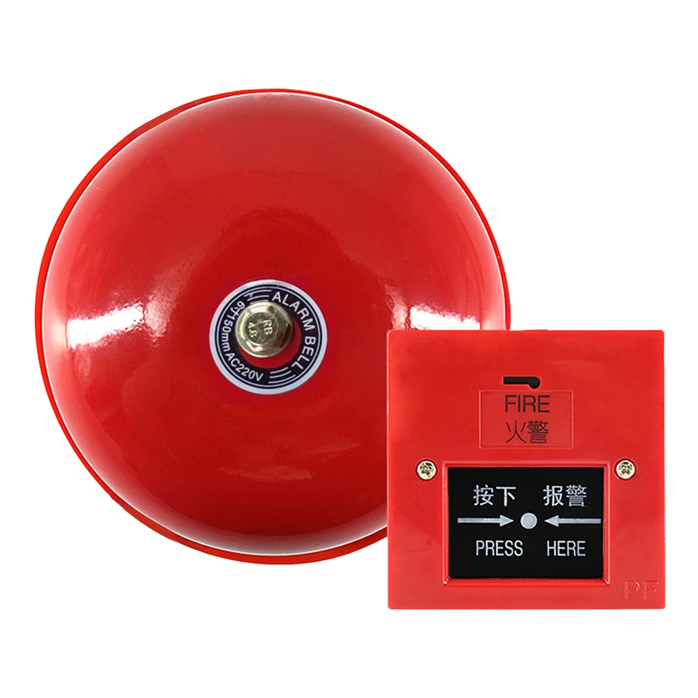 Manual Call Point Fire Alarm Metal Fire Control Sound and Light Fire Alarm Internal Strike Alarm Bell
