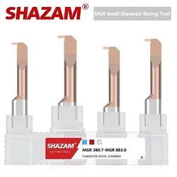 SHAZAM MGR Small Diameter Cutting Groove Boring Tools Tungsten Steel Carbide CNC Machine Seismic Inner Hook Groove Boring