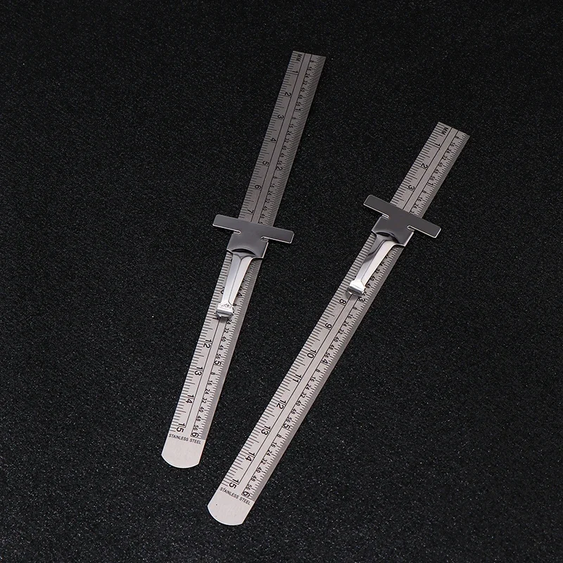 1/2개 6인치 강철 정밀 눈금자, 스텔라 슬라이딩 메커니즘 및 정확한 인치 1/32" mm/미터법 눈금