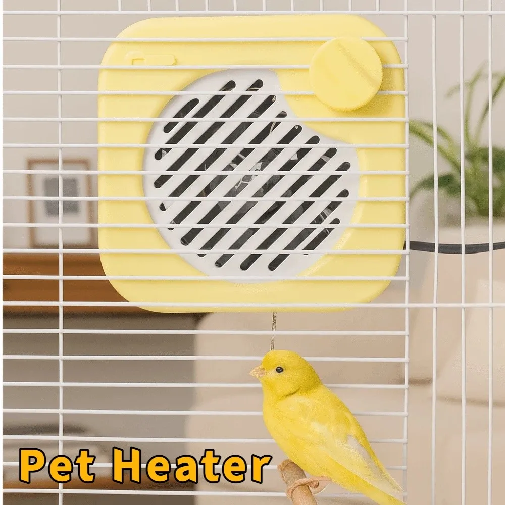 

Anti-Scalding Parrot Warm Air Blower Automatic Safe Heating Bird Cage Heater Thermostatic Metal Chew-Proof Bird Warming Device