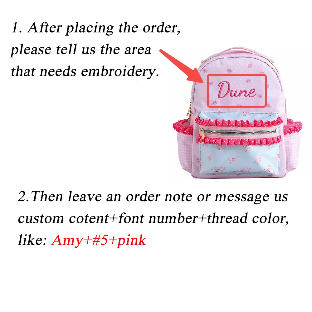 Custom Embroidery Services Of Bags Backpack Monogram Names DIY Gift Personalized Image For Women Kid Bags