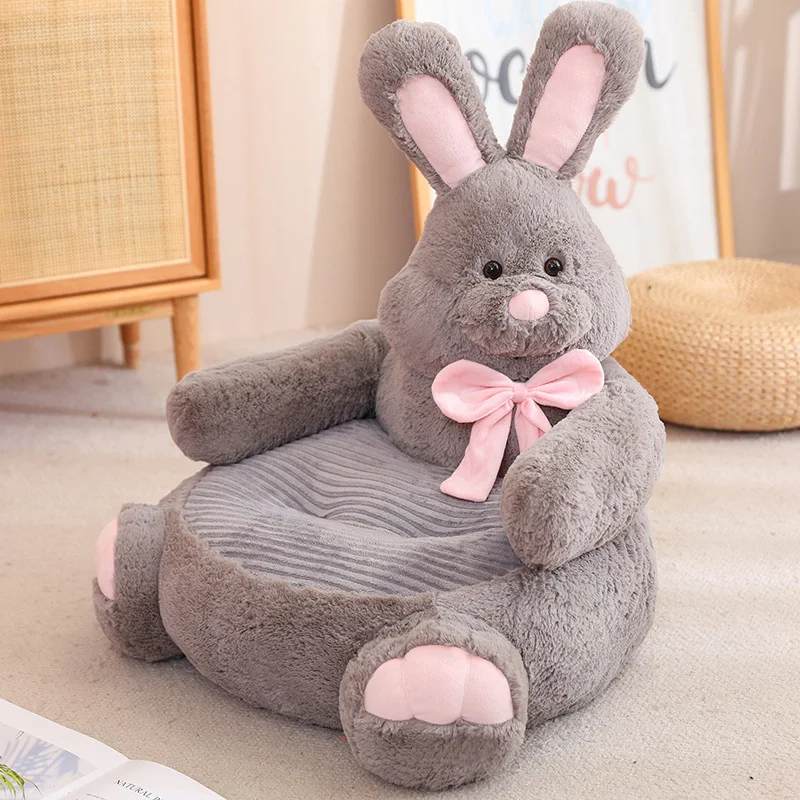 Cartoon Lovely Pig Monkey Elephant Rabbit Kids Sofa Chair Plush Toys Seat Baby Nest Sleeping Bed Adult Pillow Stuffed Cushion