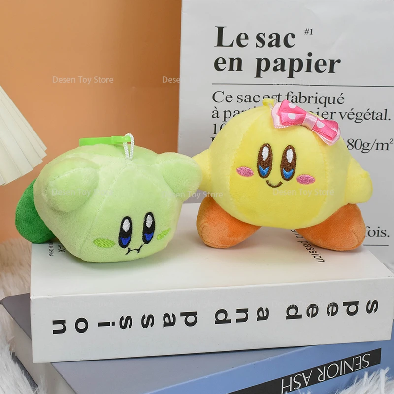 20 Styles Kirby Anime Kawaii Plush King Dedede Swimming Kirby Cantaloupe Kirby Straw Hat Watermelon Vegetable Roll Peluche Toys