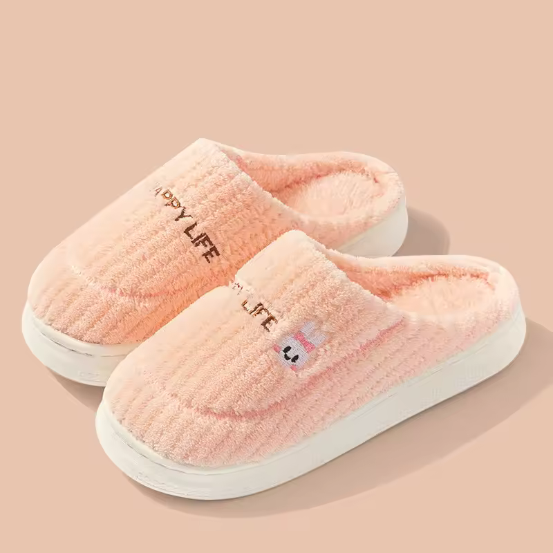 Cotton Slippers for Women Suitable for Home Use Indoor Anti Slip Confinement Shoes Thick Soled Warm for Couples Men Slippers