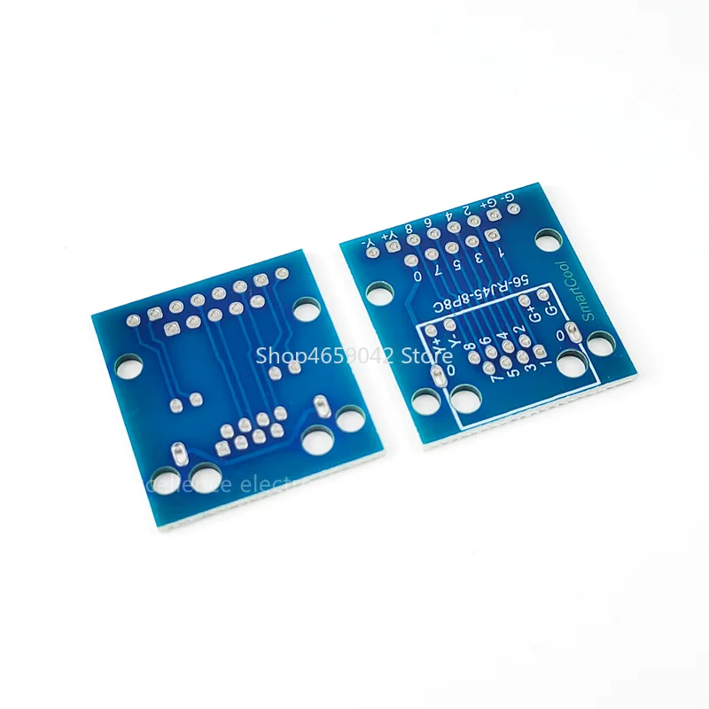 1pc RJ45 Network Port Adapter Test Board Horizontal 8p Crystal Head Female Socket Circuit Board with Light Connector