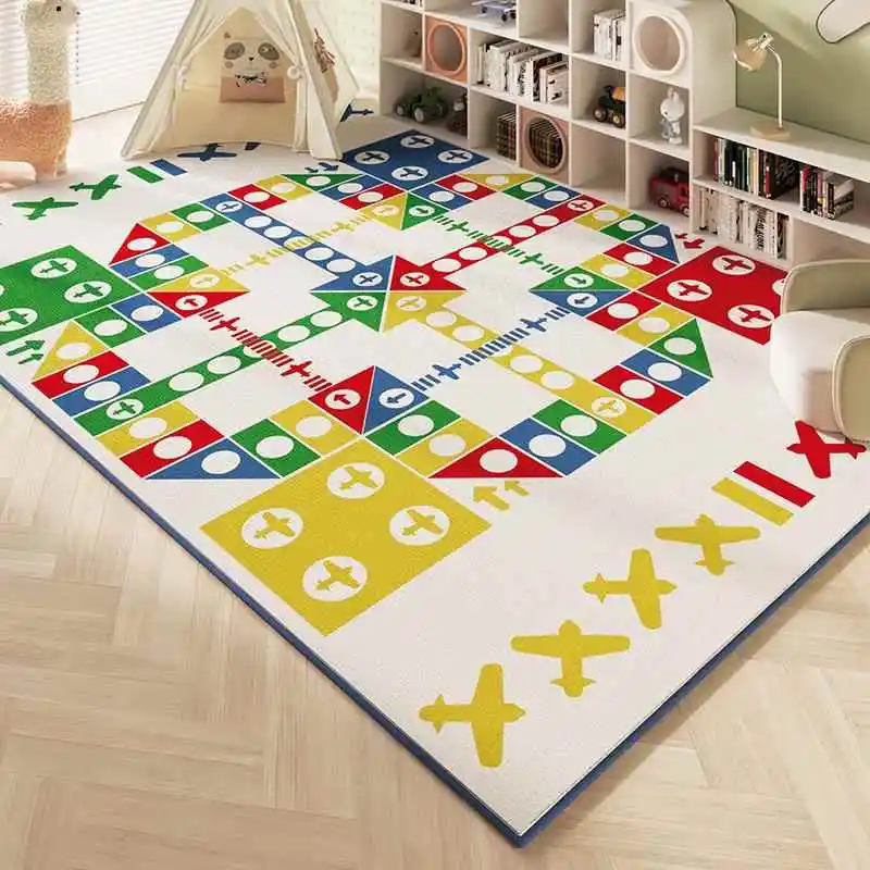

Cartoon Children's Bedroom Large Carpet Full Coverage Reading Game Carpet Anti-Slip Wear-Resistant Easy to Maintain Crystal V...