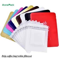 Hot Selling Matte Black Moisture Proof 3 Side Sealing Bag Drip Coffee Packaging Bags Custom Digital Printed Packaging