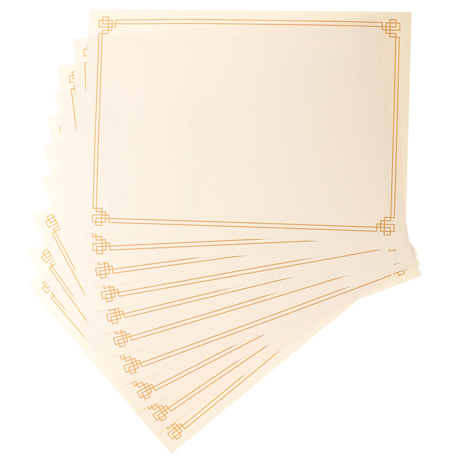 

10pcs Honor Certificate Paper Blank Diploma Paper Printable A4 Certificate Sheets For School Office Graduation Award Supply