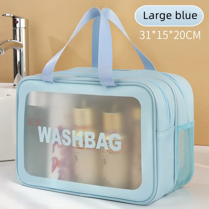 2025 New Model Fitness and Swimming Essential Double Transparent Dry and Wet Separation Bag Portable Travel - PU Cosmetic Bag image 2