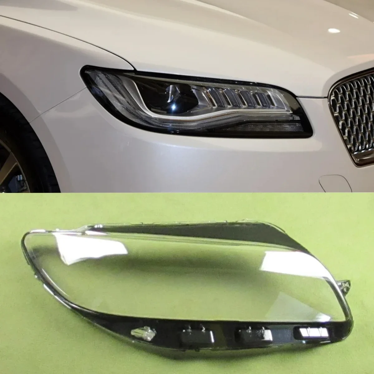 

For Lincoln MKZ Front Headlight Shell Transparent Lampcover Headlamp Lamp Cover Replace Original Lampshade Plexiglass 2017-2021