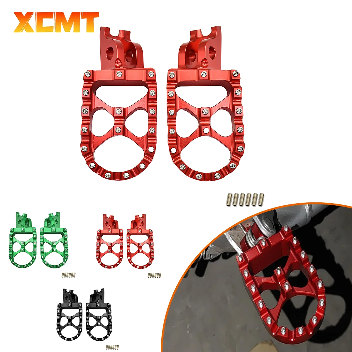 

Motorcycle CNC FootRest Footpegs Foot Pegs Pedals For HONDA CRF250R CRF450R CR125 CR250 CRF150R CRF250X CRF450X CRF250L CRF250M