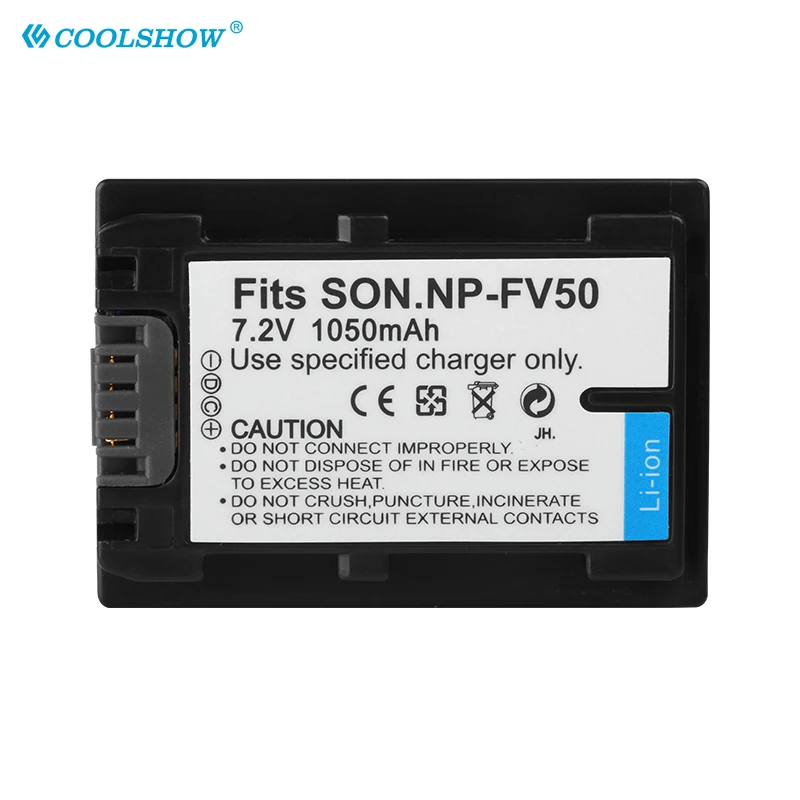 1050mAh Camera Battery NP-FV50 for Sony HDR-CX150E HDR-CX170 HDR-CX300  NP FV50 NPFV50 NP-FV30 NP-FV40 Rechargeable Batteries