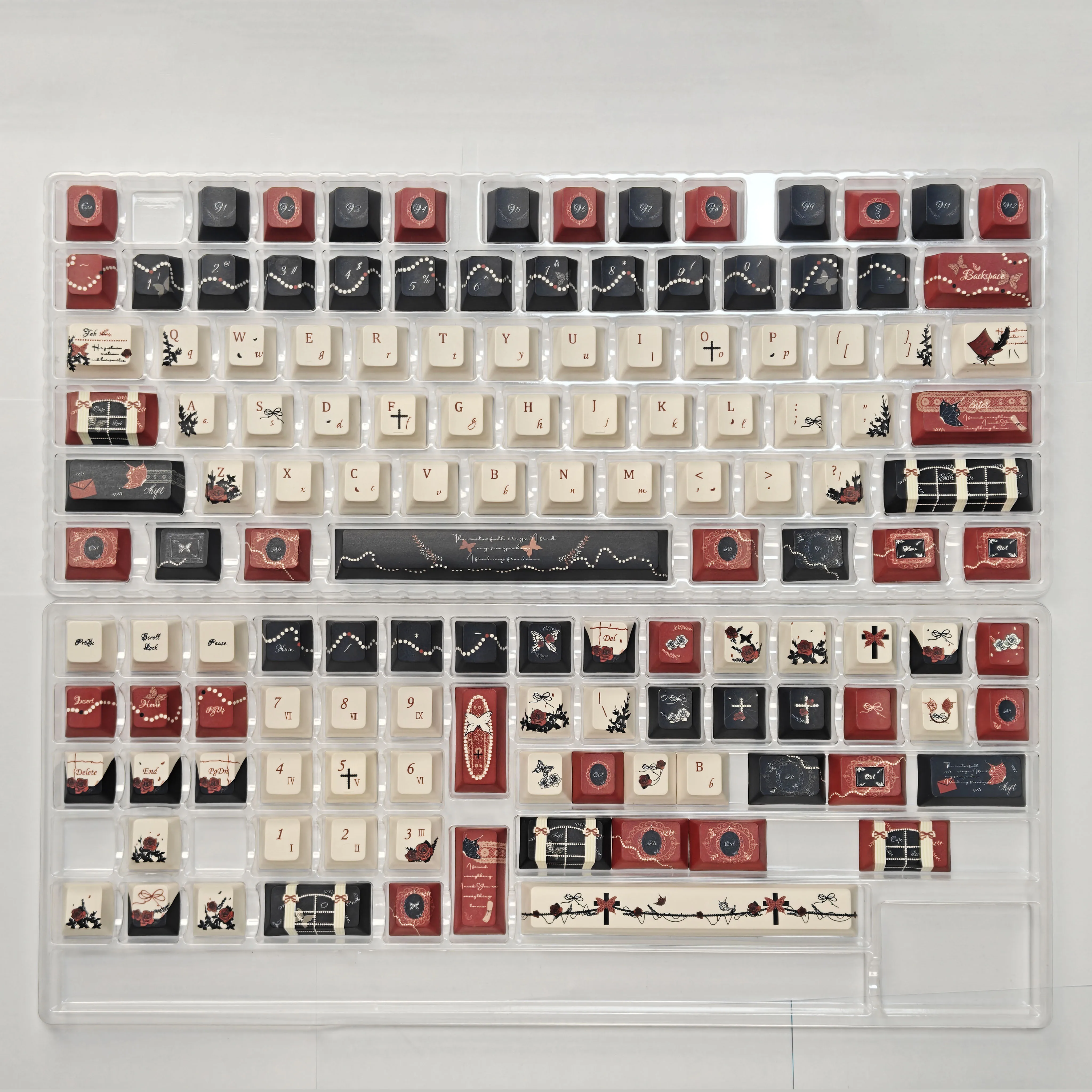 Palace Secrets Anime PBT Key cap 125-toets Vijf zijden Dye Sublimation Keycaps Cherry Profile voor MX Switches Mechanisch toetsenbord