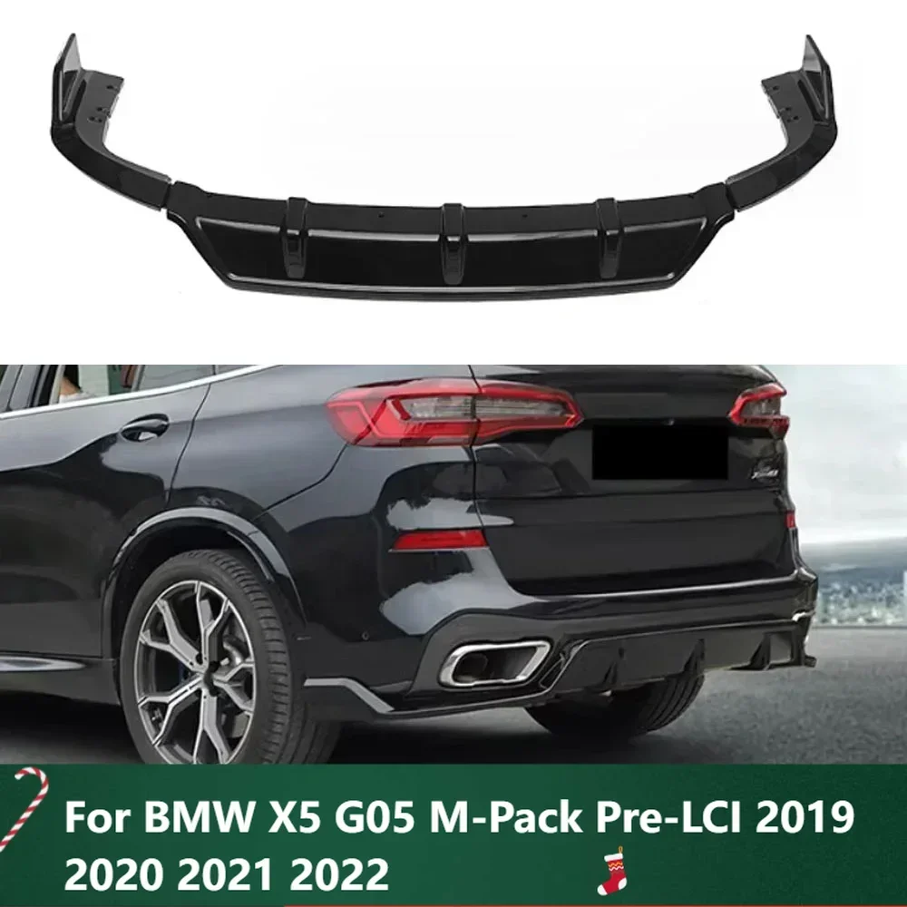 

New！For BMW X5 G05 M-Pack Pre-LCI 2019 2020 2021 2022 Car Rear Bumper Diffuser Spoiler Lip Splitter Rear Bumper Lip Protector Gu