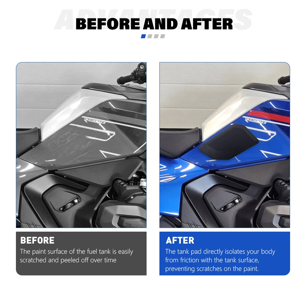 Tank Pads For BMW R1300RT R 1300 RT R1300 RT 2025 2026 Motorcycle Tank Sticker Pad Non-slip Side Fuel Rubber Waterproof Stickers