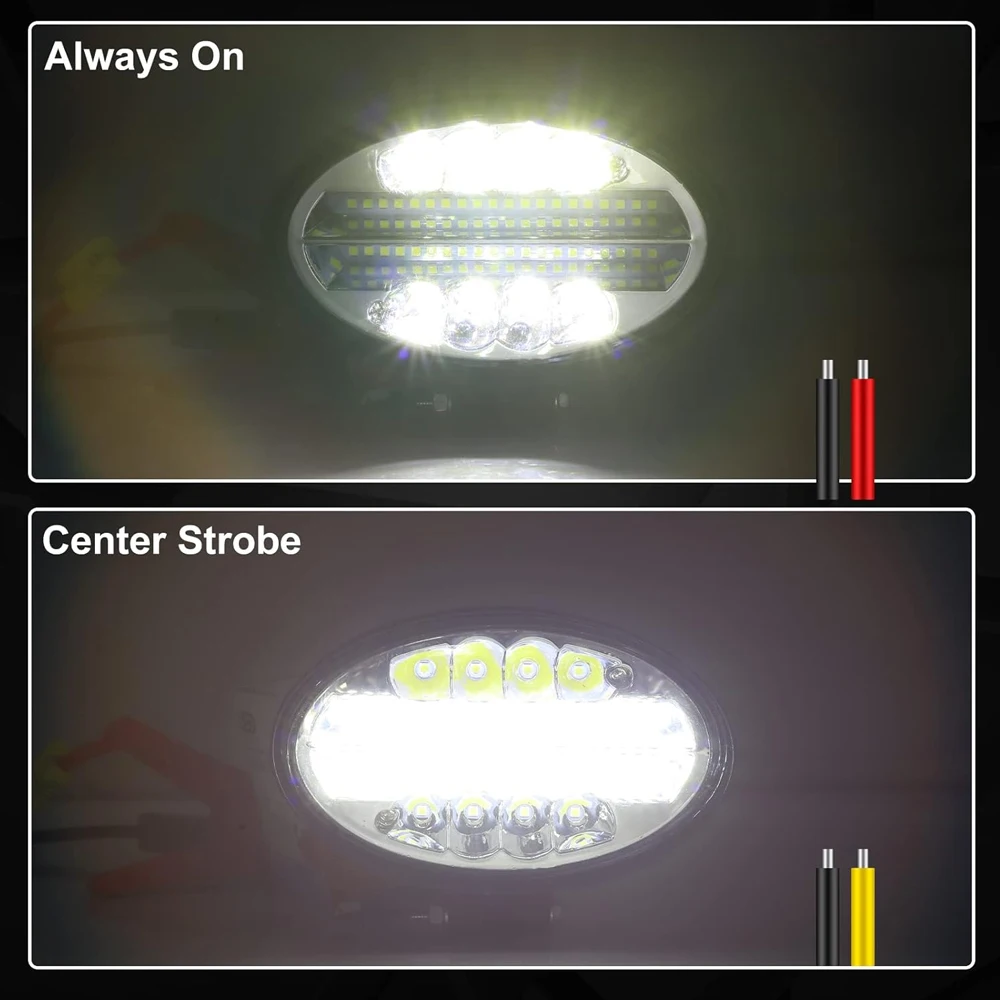 5" Inch Super Bright Harvester Oval LED Work Light Forklift Roof Working Lamp for Car Truck Offroad SUV 4x4 4wd Jeep