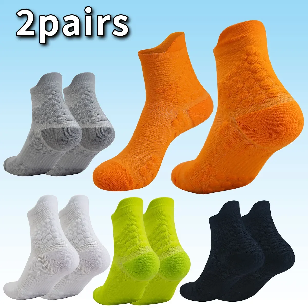 2Pair Professional Deodorant Marathon Socks Quick Drying Thick Custom Elite Breathable Sports Socks Towel Bottom Stockings