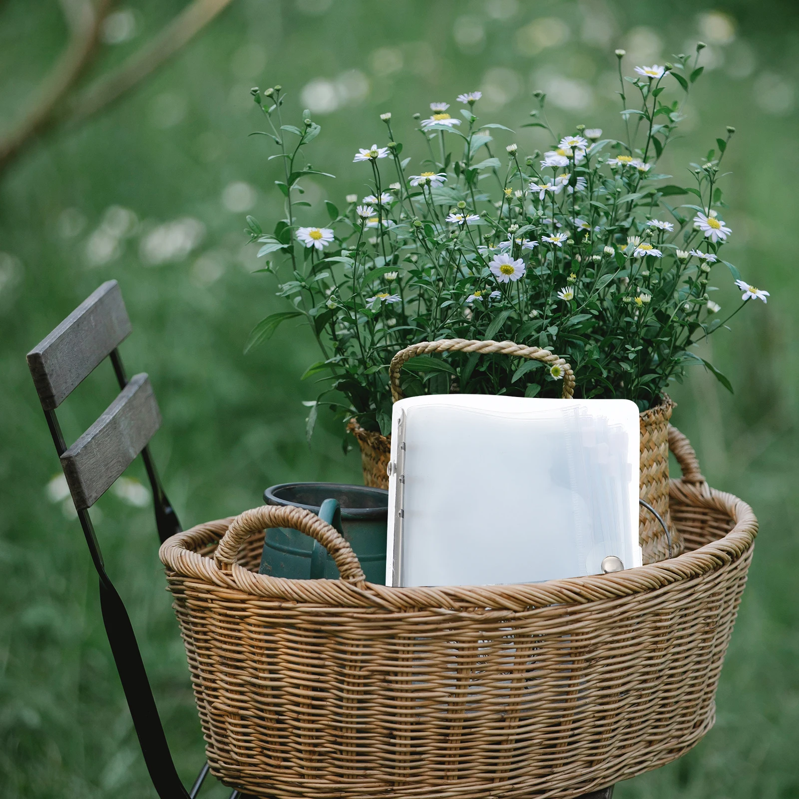 

1 set Planner Notebook 2022 Loose- Cash Portable Business Cards Holder Waterproof Small Light Weight Cash Budget