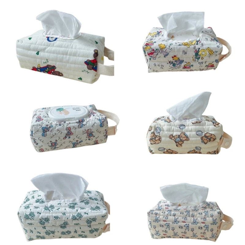 L5YF กลางแจ้ง Baby Wipes Dispenser ผ้าเช็ดทำความสะอาดกันฝุ่น Universal Quilted Wipes Case