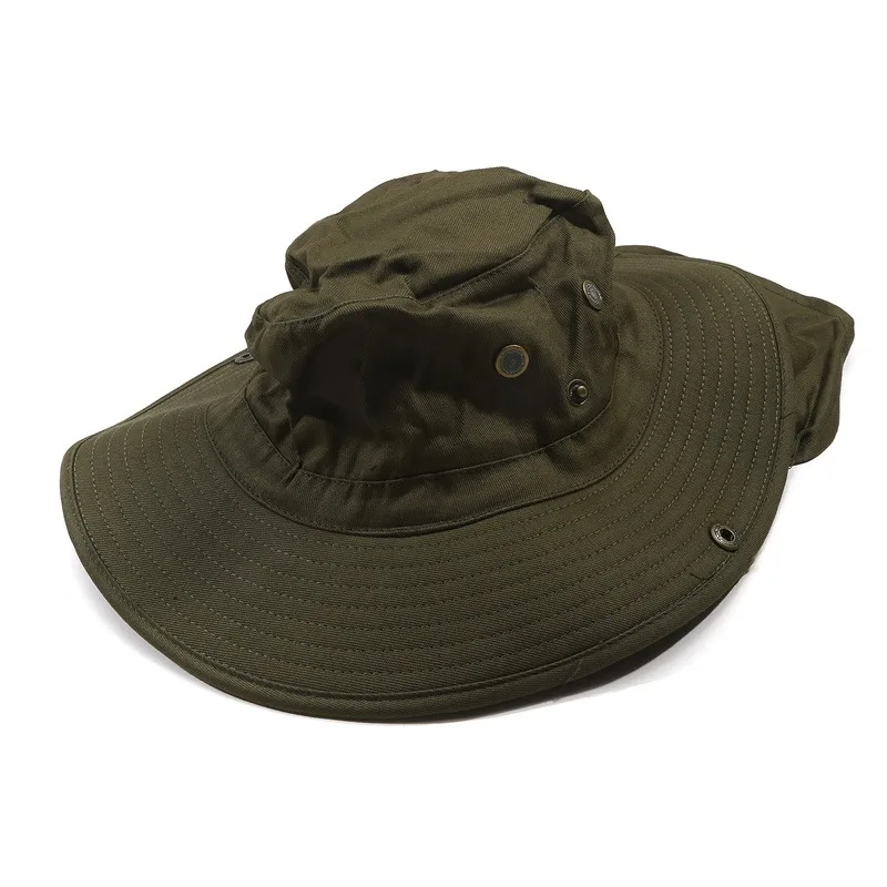 Men Bucket Hat with Shawl Summer Face Neck Protection Breathable Outdoor Hiking Camping Fishing Hat Neck Flap Anti-UV Sun Cap