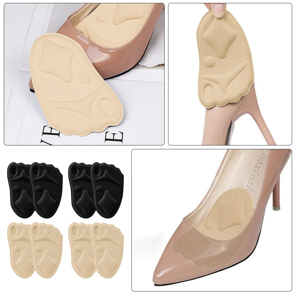 4 Pairs Sponge Forefoot Pad Heel Protector Insole Pain Relief Patch Insoles Cushion Inserts Non-slip Gel