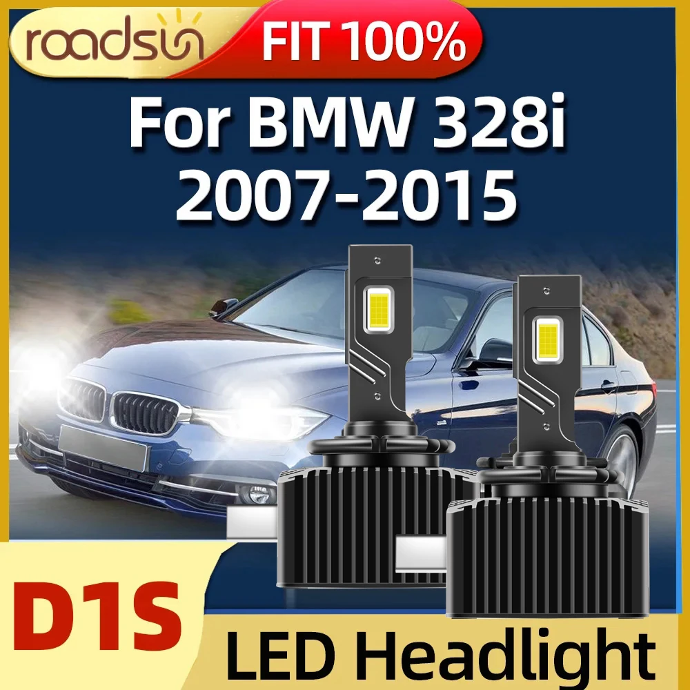 

Roadsun 2Pcs Car Light D1S LED Headlight 6000K 1:1 Xenon Fit For BMW 328i 2007 2008 2009 2010 2011 2012 2013 2014 2015